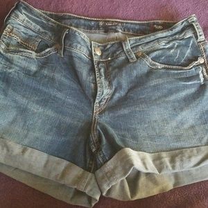 Silver Jean Shorts